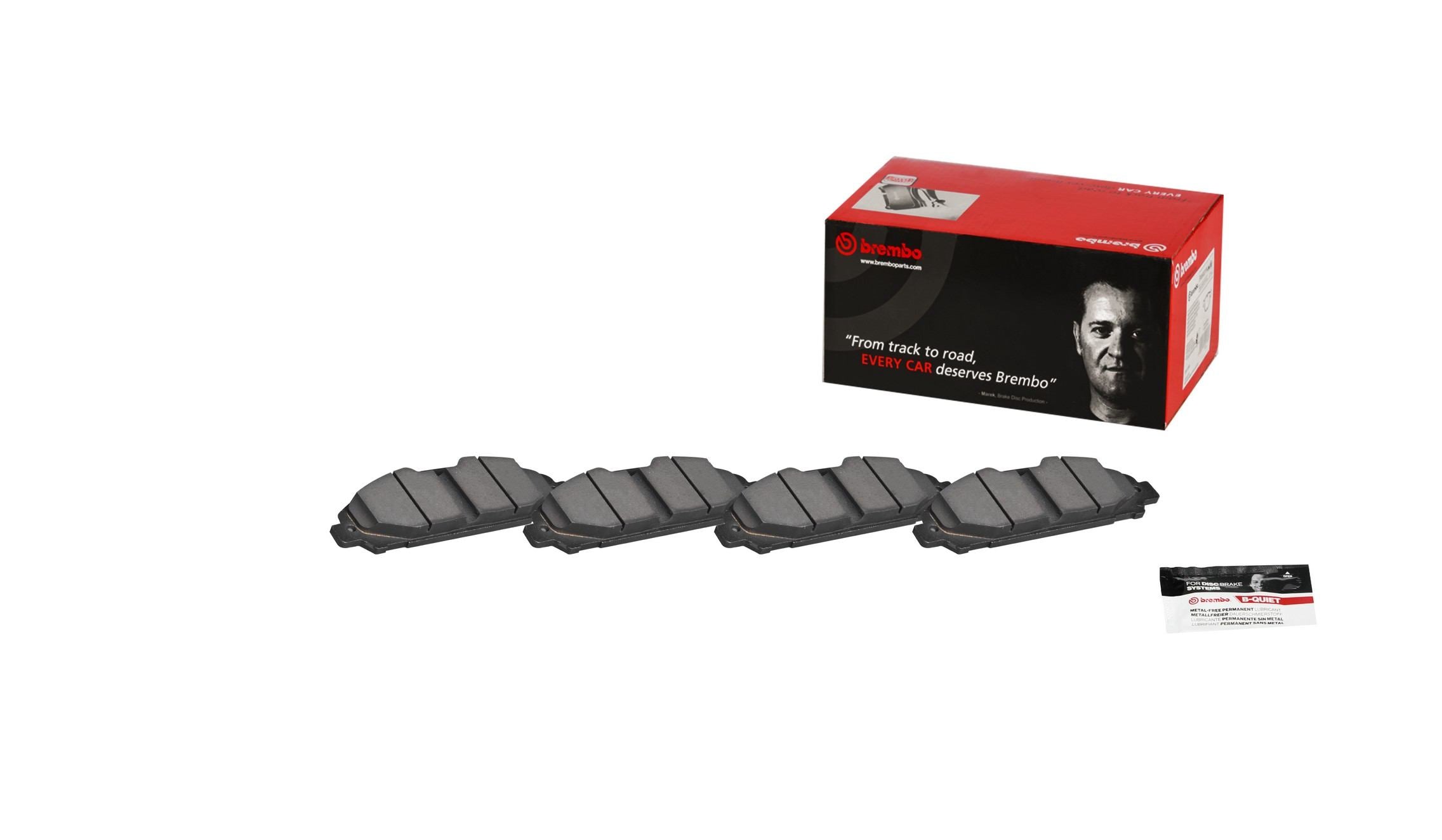 Brembo OE Brembo 15-20 Ford Mustang Front Premium NAO Ceramic OE Equivalent Pad P24206N