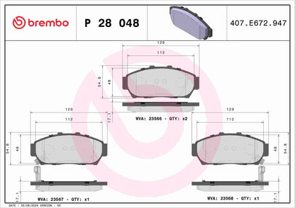 Brembo Disc Brake Pad Set P28048