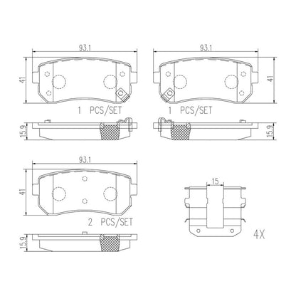 Brembo Disc Brake Pad Set P30051N