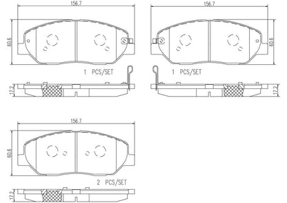 Brembo Disc Brake Pad Set P30072N