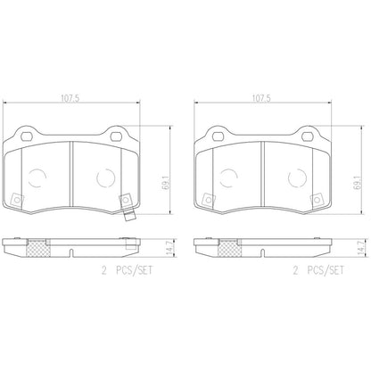 Brembo Disc Brake Pad Set P30074N