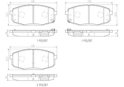 Brembo Disc Brake Pad Set P30077N