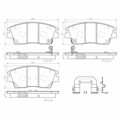 Brembo Disc Brake Pad Set P30096N