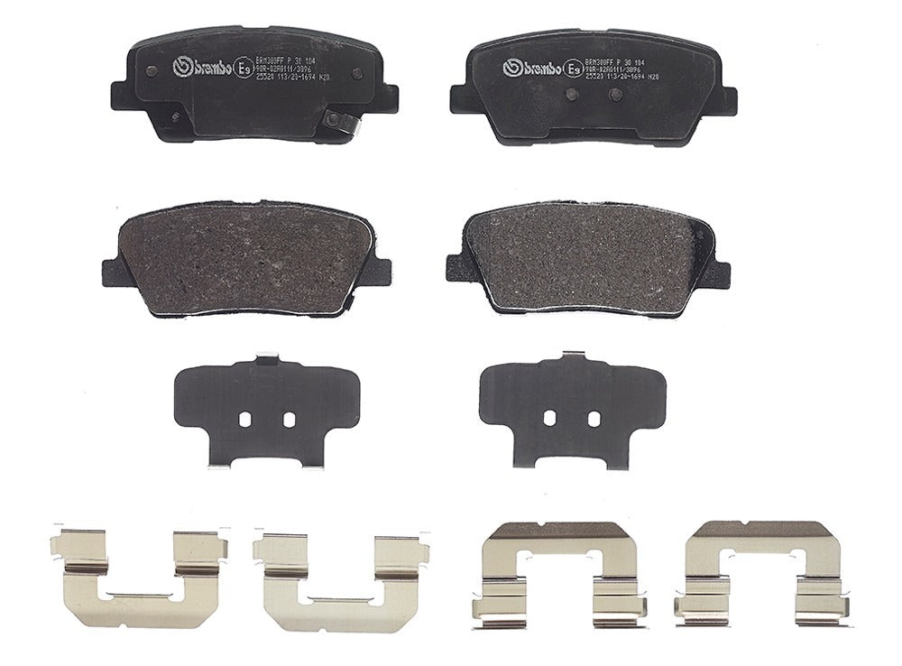 Brembo OE Brembo 19-21 Genesis G70/18-19 Kia Stinger Rear Premium Low-Met OE Equivalent Pad P30104