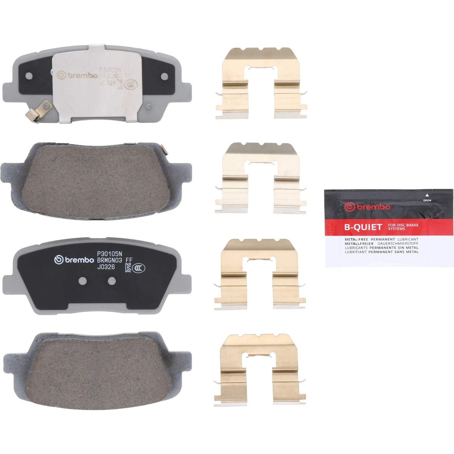 Brembo OE Brembo 17-18 Kia Sorento/ Hyundai Santa Fe Sport Rear NAO Brake Pad P30105N