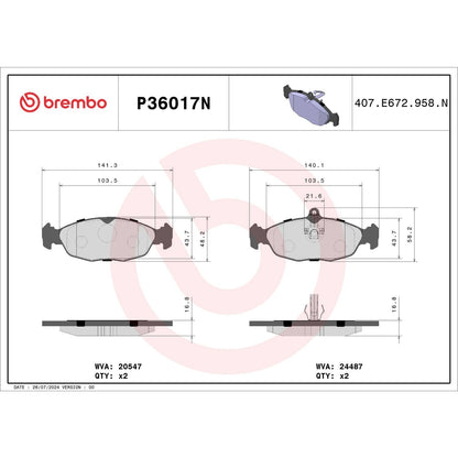 Brembo Disc Brake Pad