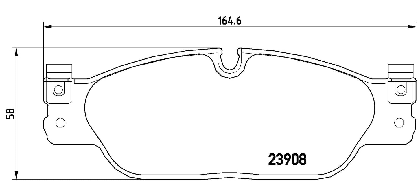 Brembo OE Brembo 03-05 Jaguar S-Type/04-05 Vanden Plas/XJ8 Front Premium Low-Met OE Equivalent Pad P36021