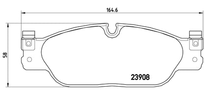 Brembo OE Brembo 03-05 Jaguar S-Type/04-05 Vanden Plas/XJ8 Front Premium Low-Met OE Equivalent Pad P36021