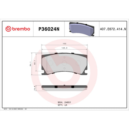 Brembo Disc Brake Pad Set P36024N