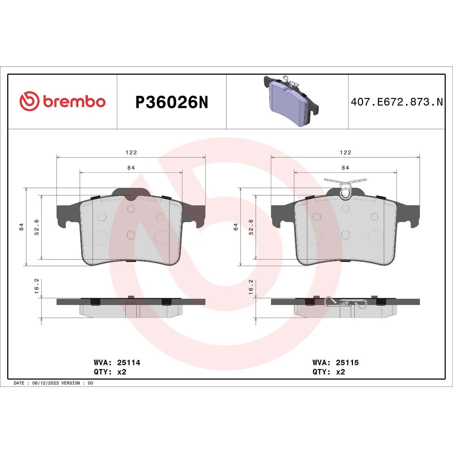 Brembo Disc Brake Pad