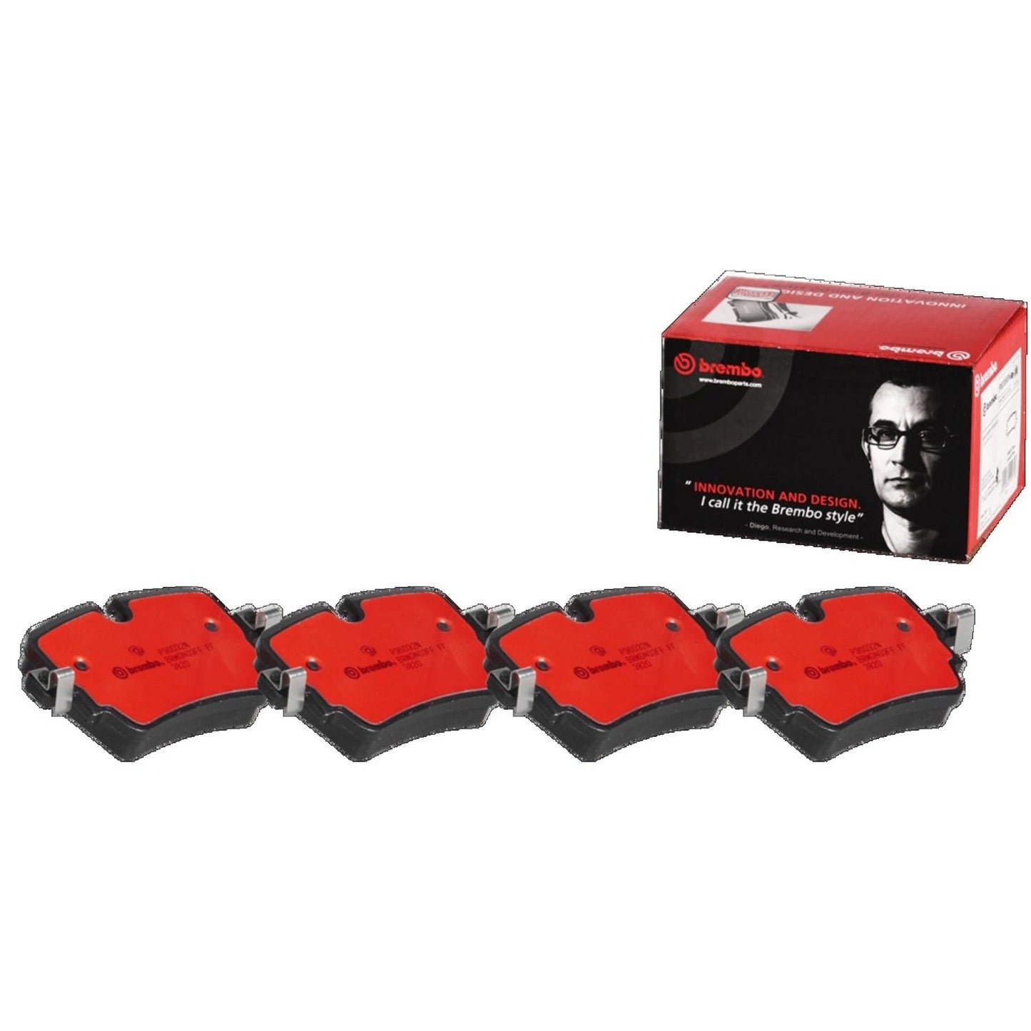 Brembo OE Brembo 14-21 Jaguar F- Type/16-19 Xj Rear Premium NAO Ceramic OE Equivalent Pad P36032N