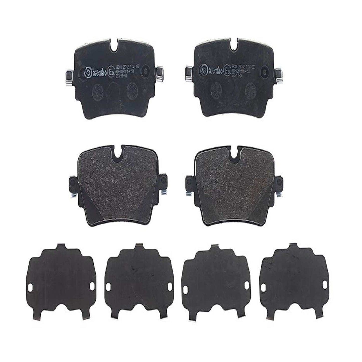 Brembo OE Brembo 14-21 Jaguar F-Type/16-19 XJ/16-17 XJR/2018 XJR575 Rear Premium Low-Met OE Equivalent Pad P36033