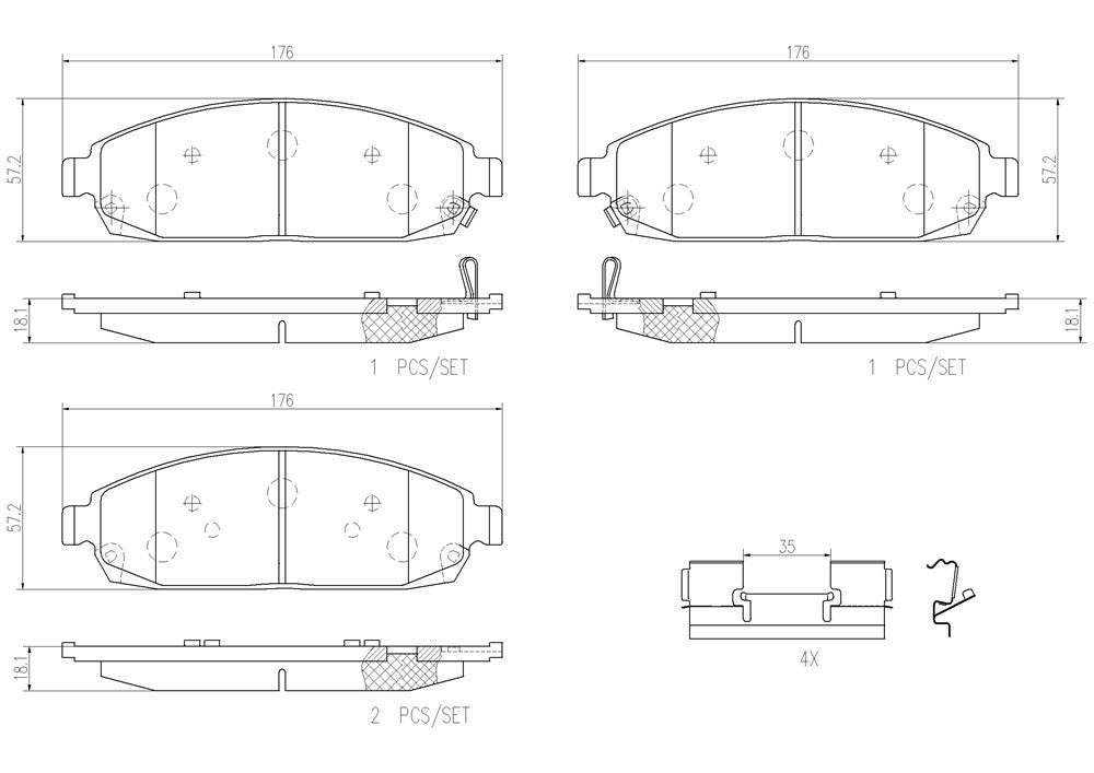 Brembo Disc Brake Pad Set P37010N