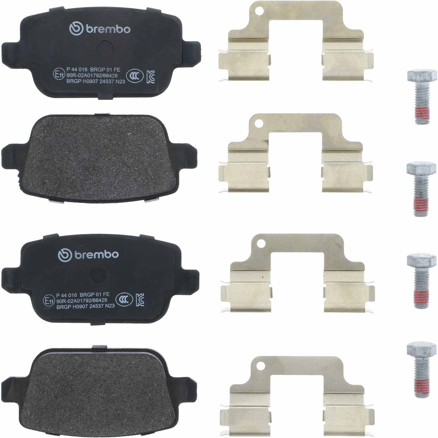 Brembo OE Brembo 08-12 Land Rover LR2/07-08 Volvo S80 Rear Premium Low-Met OE Equivalent Pad P44016