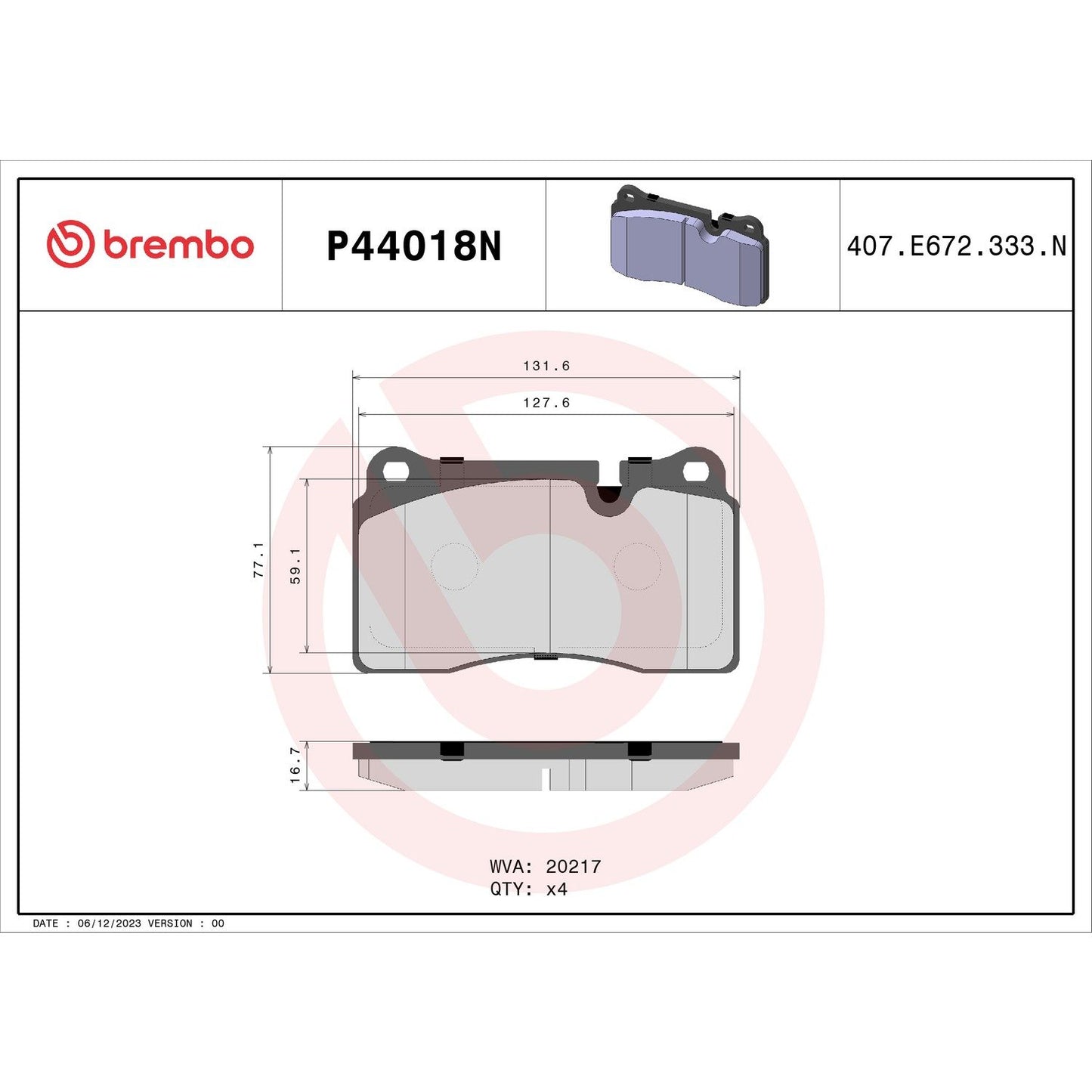 Brembo Disc Brake Pad