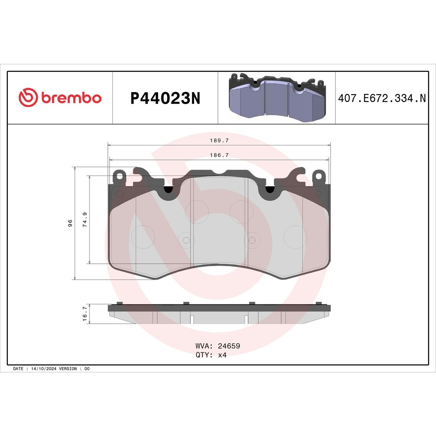 Brembo Disc Brake Pad
