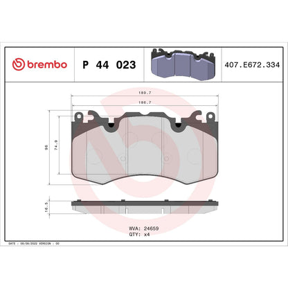 Brembo Disc Brake Pad Set P44023