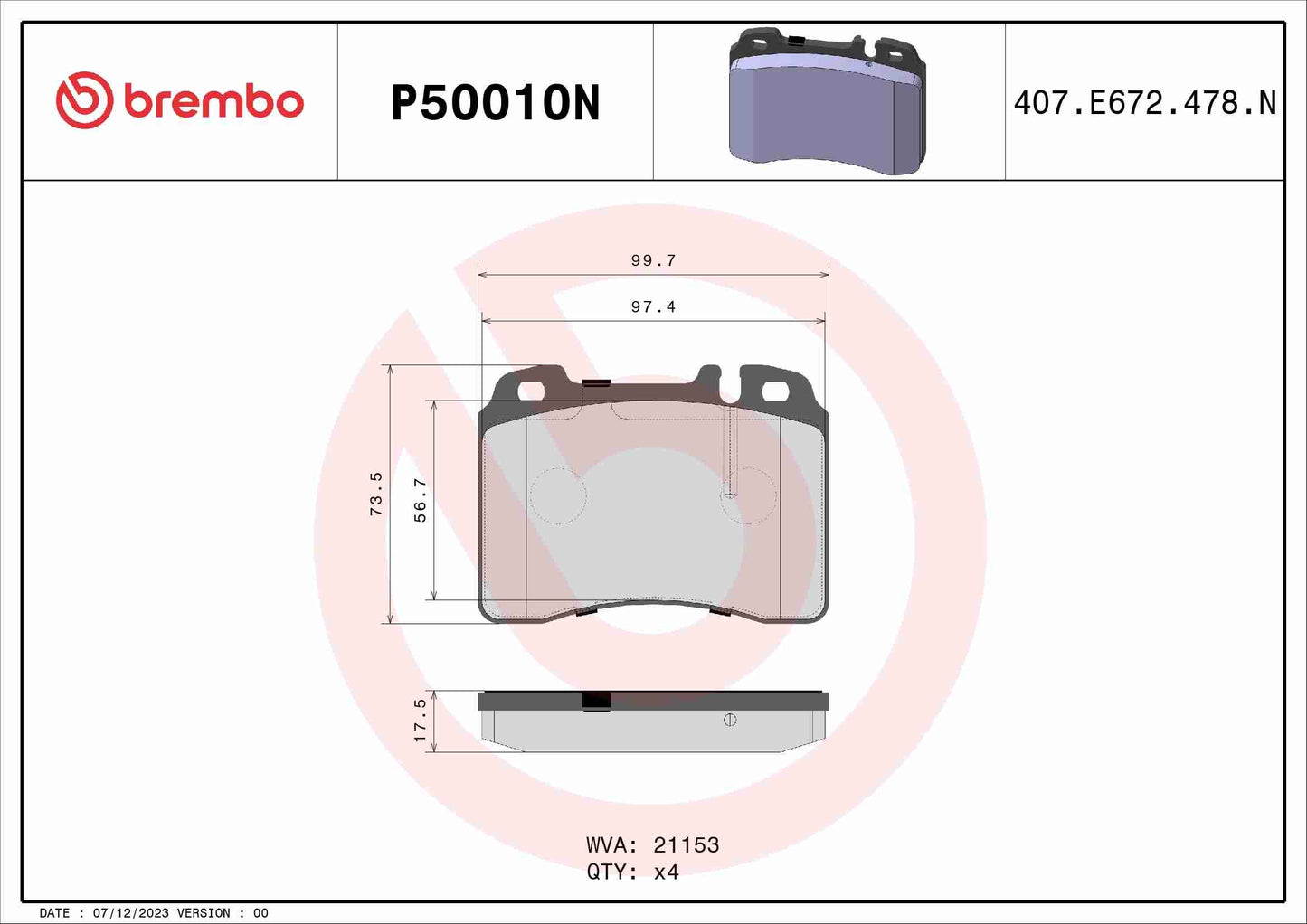 Brembo Disc Brake Pad