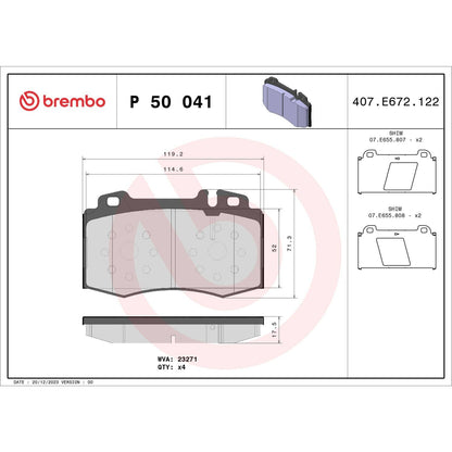 Brembo Disc Brake Pad Set P50041