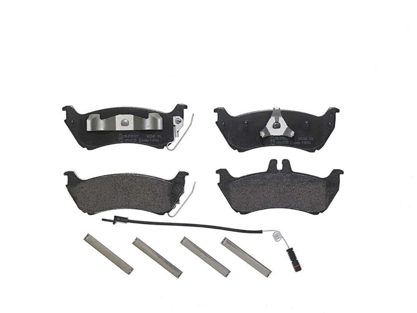 Brembo OE Brembo 98-03 Mercedes-Benz ML320/03-05 ML350/1999 ML430 Rear Premium Low-Met OE Equivalent Pad P50044