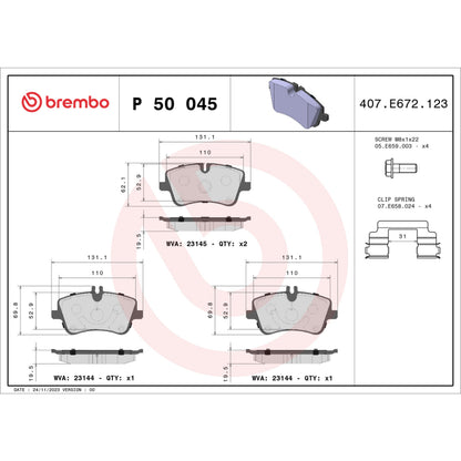 Brembo Disc Brake Pad Set P50045