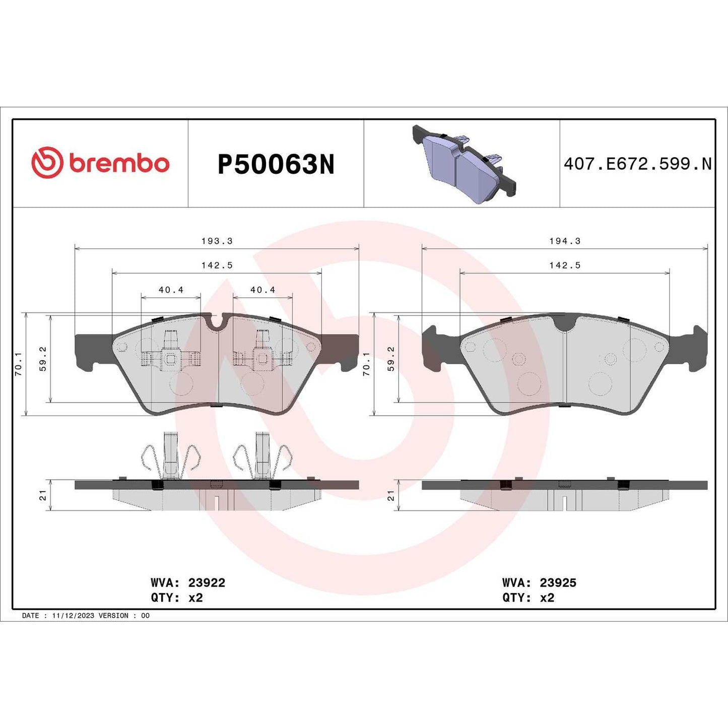 Brembo Disc Brake Pad