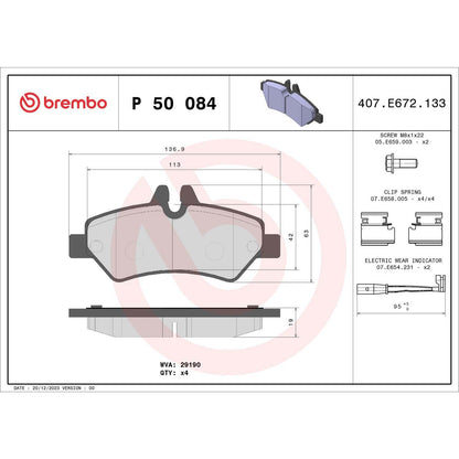 Brembo Disc Brake Pad Set P50084
