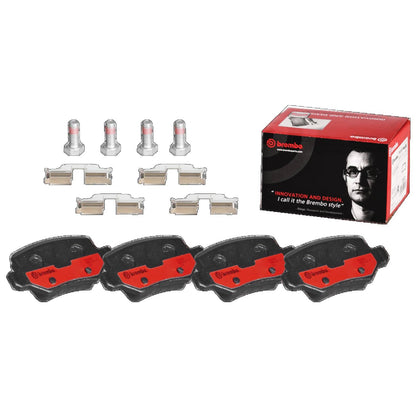 Brembo OE Brembo 2008 Mercedes-Benz B200 Rear Premium NAO Ceramic OE Equivalent Pad P50090N