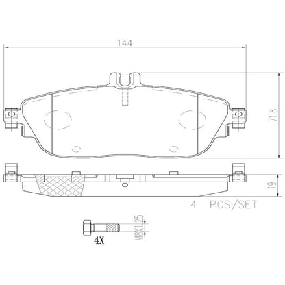 Brembo Disc Brake Pad Set P50093N