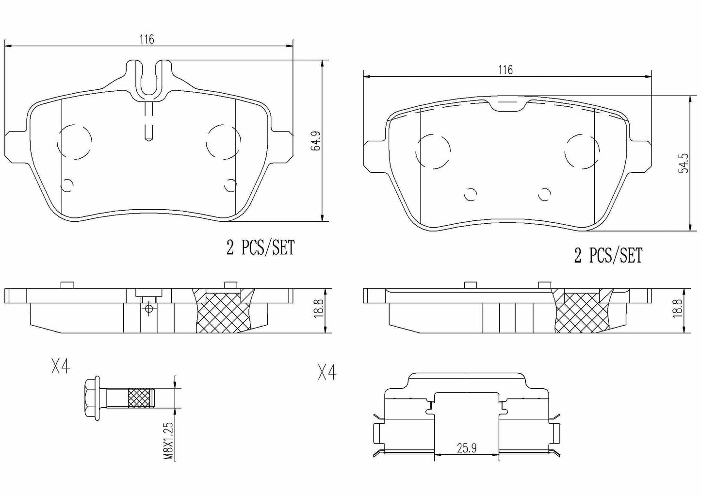 Brembo Disc Brake Pad Set P50103N