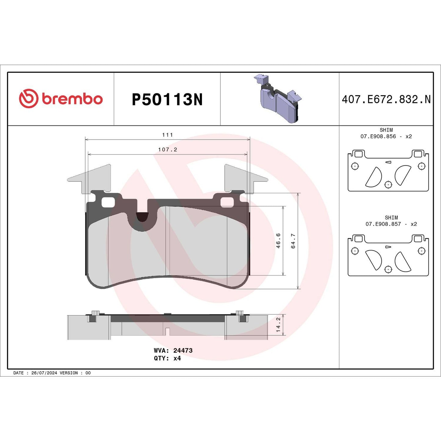 Brembo Disc Brake Pad