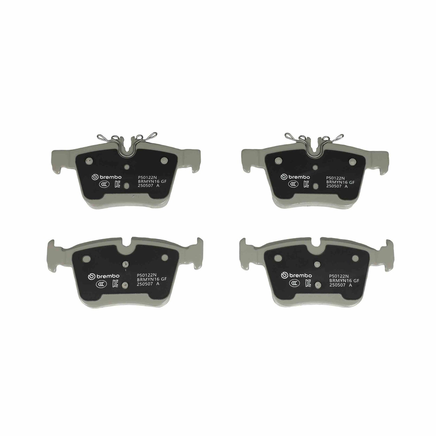 Brembo OE Brembo 15-20 Mercedes-Benz C300/16-18 C350e/2015 C400 Rear Premium NAO Ceramic OE Equivalent Pad P50122N