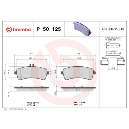 Brembo Disc Brake Pad Set P50125