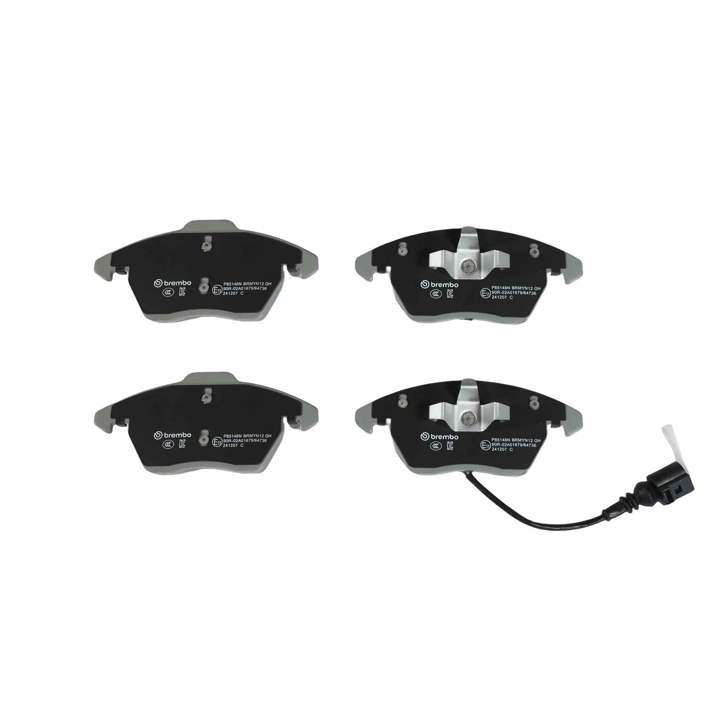 Brembo OE Brembo 13-19 Mercedes SL63 AMG/13-18 SL65 AMG Rear Premium NAO Ceramic OE Equivalent Pad P50130N
