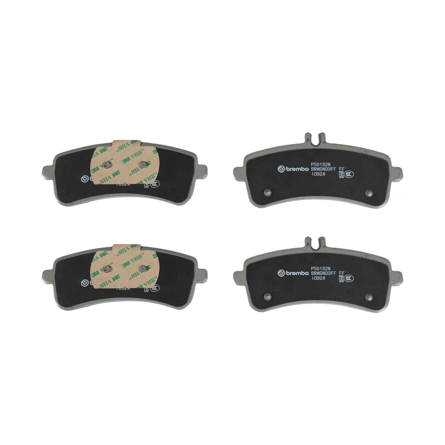 Brembo OE Brembo 13-19 Mercedes-Benz SL63 AMG/13-18 SL65 AMG Rear Premium NAO Ceramic OE Equivalent Pad P50132N