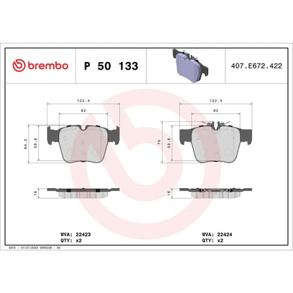Brembo Disc Brake Pad Set P50133