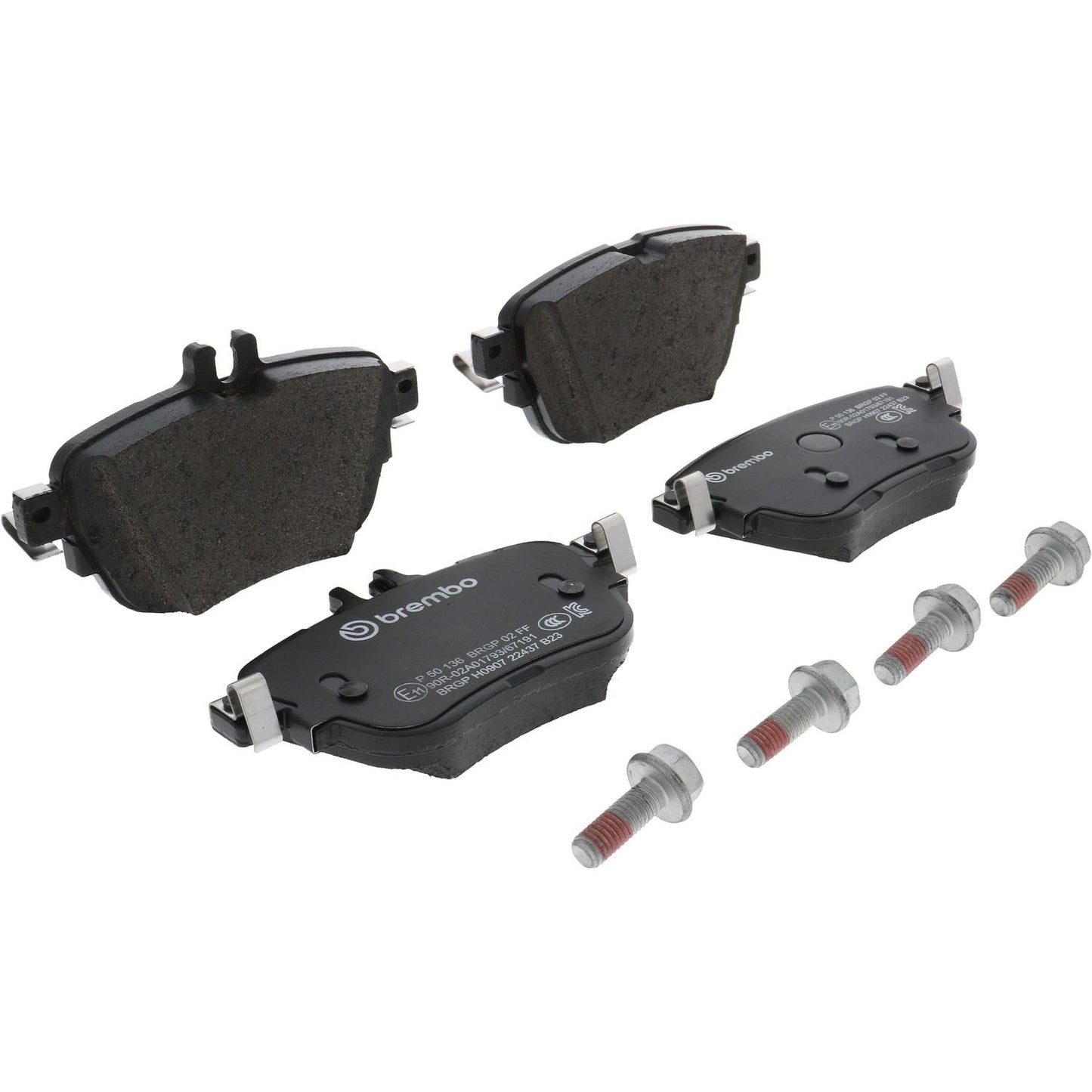 Brembo OE Brembo 17-19 Mercedes-Benz E300/2020 E350 Rear Premium Low-Met OE Equivalent Pad P50136