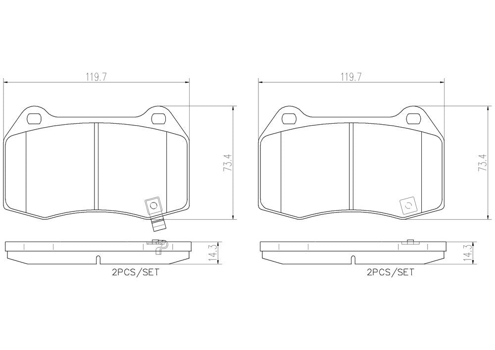 Brembo Disc Brake Pad Set P56047N