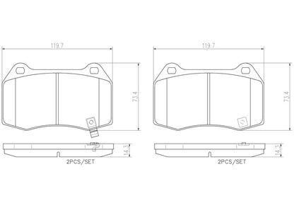 Brembo Disc Brake Pad Set P56047N