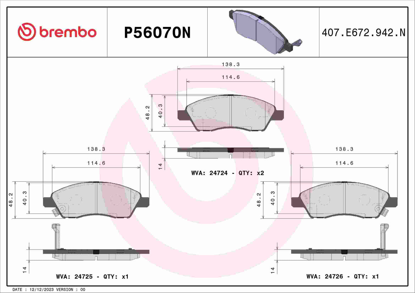Brembo Disc Brake Pad
