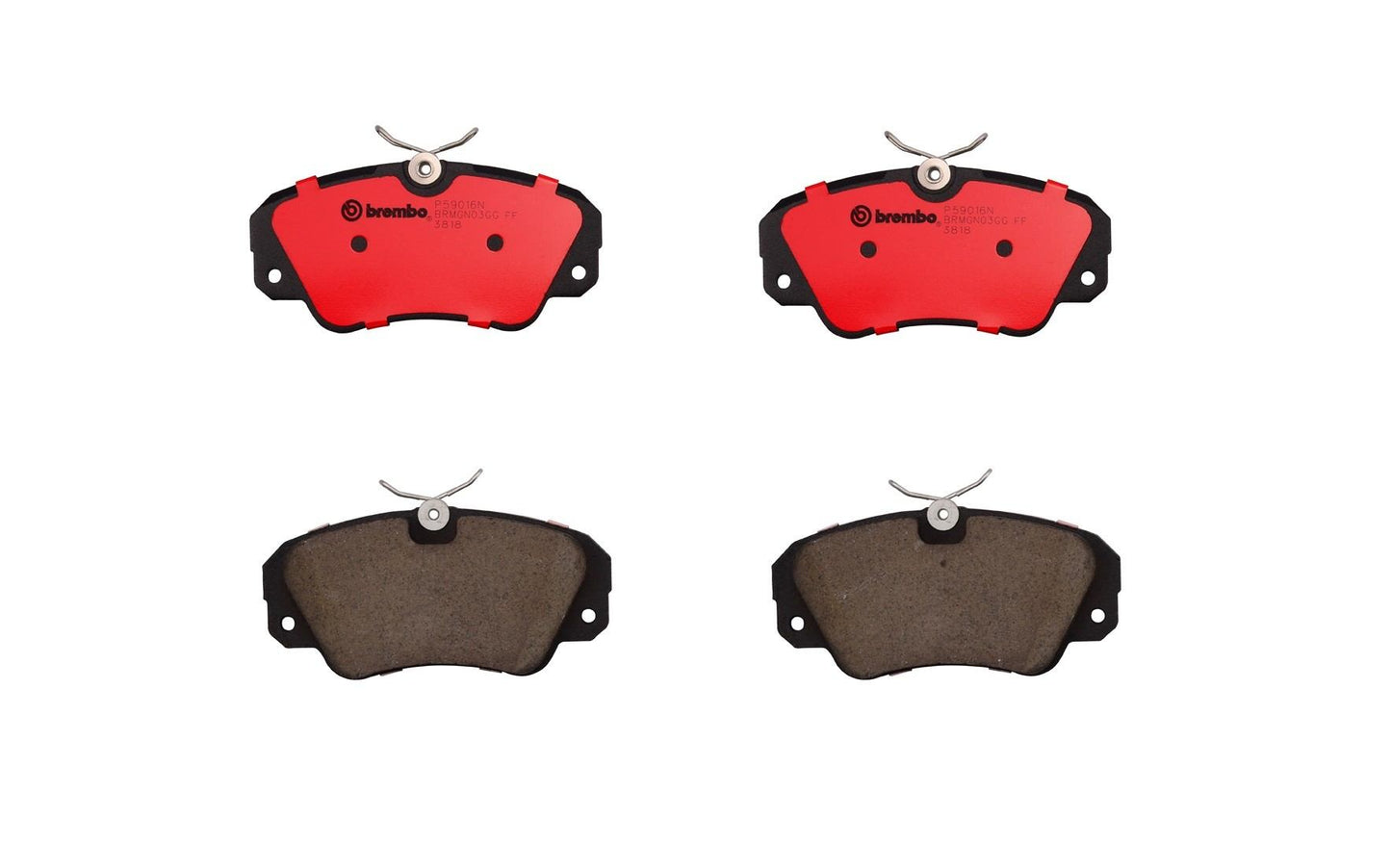 Brembo OE Brembo 97-01 Cadillac Catera Front Premium NAO Ceramic OE Equivalent Pad P59016N