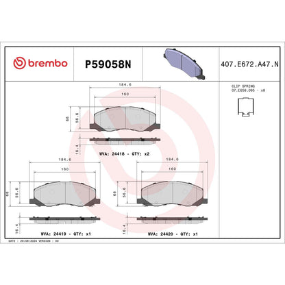 Brembo Disc Brake Pad Set P59058N