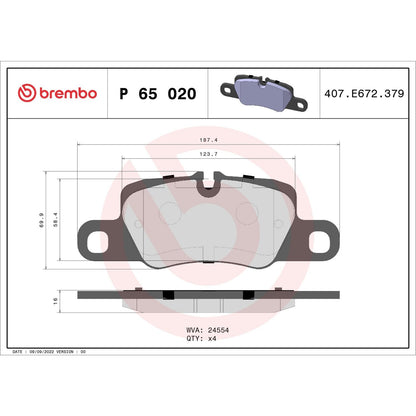 Brembo Disc Brake Pad Set P65020