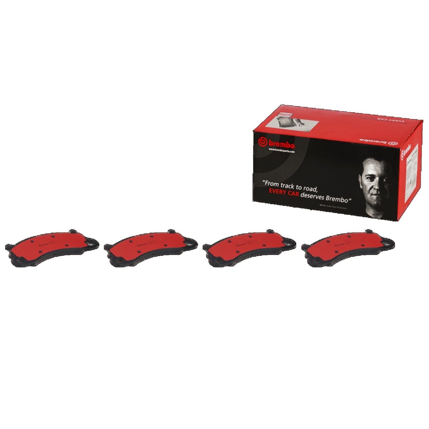 Brembo OE Brembo 12-16 Porsche 911/2016 Boxster Front Premium NAO Ceramic OE Equivalent Pad P65025N