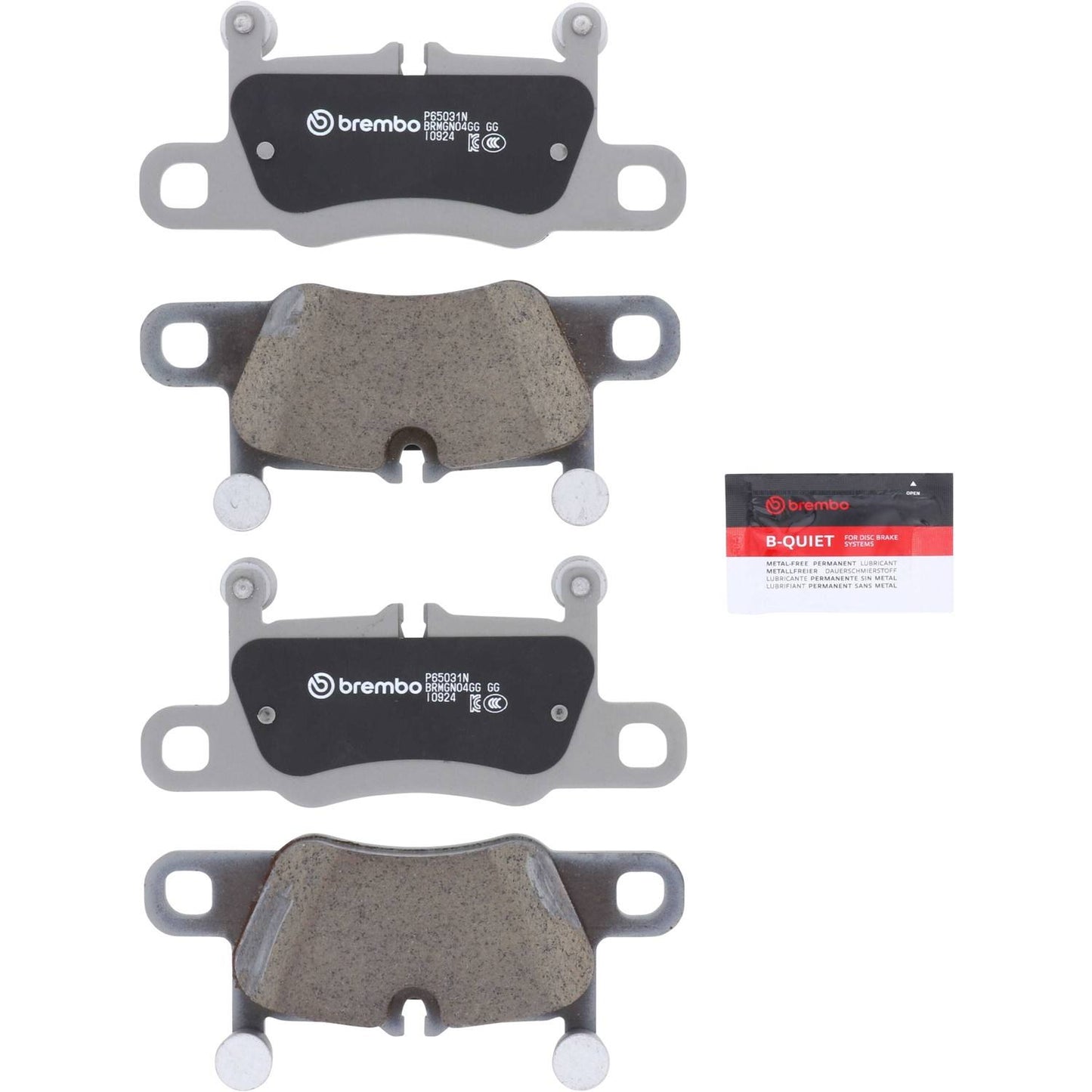 Brembo OE Brembo 12-19 Porsche 911 Rear Premium NAO Ceramic OE Equivalent Pad P65031N