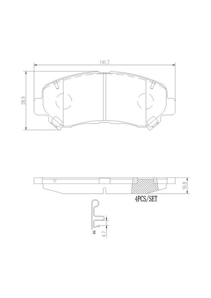 Brembo Disc Brake Pad Set P79028N