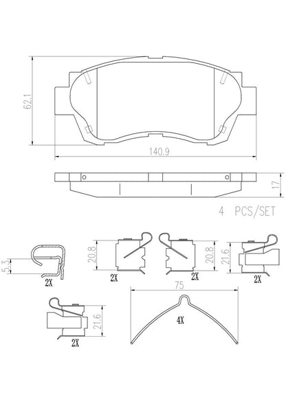 Brembo Disc Brake Pad Set P83027N