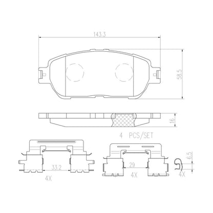 Brembo Disc Brake Pad Set P83105N