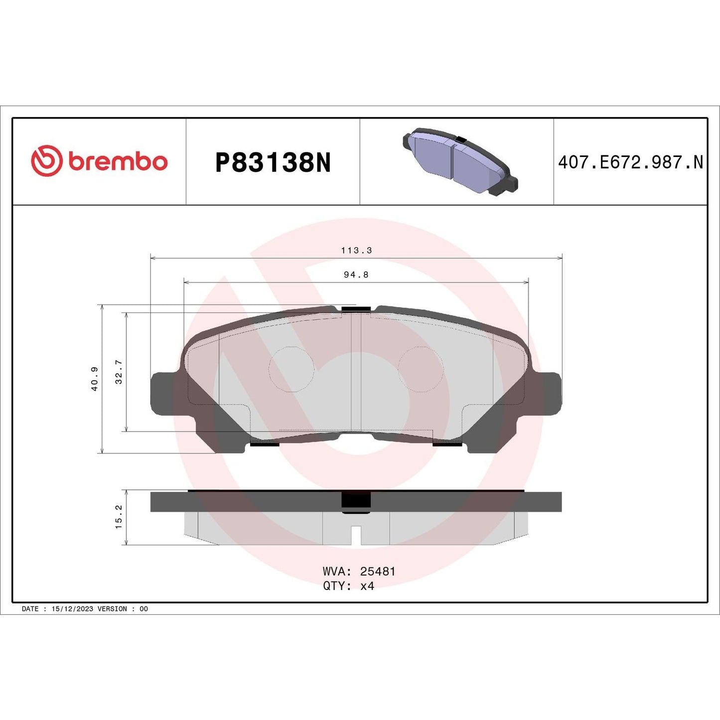 Brembo Disc Brake Pad
