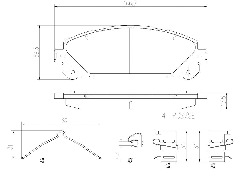 Brembo Disc Brake Pad Set P83145N